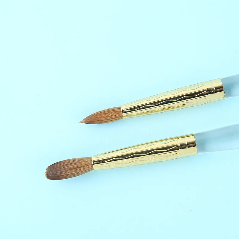 1Ps Manicure tool Kolinsky Sable acrylic nail art brush UV gel carving pen 18#20 Polish liquid powder DIY salon painting 250304