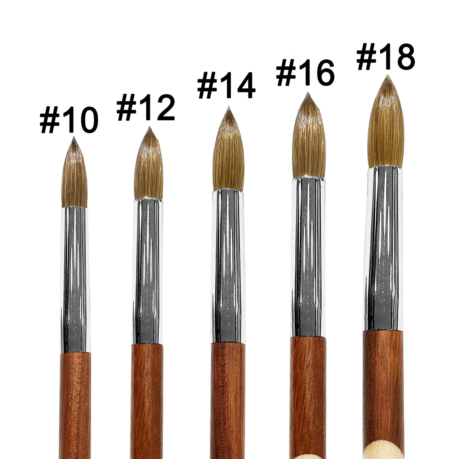 RolinStar S quality 100% Kolinsky Acrylic dipping powder Builder Pure gel Yello Mix Brown wood nail brush mink Application 250304