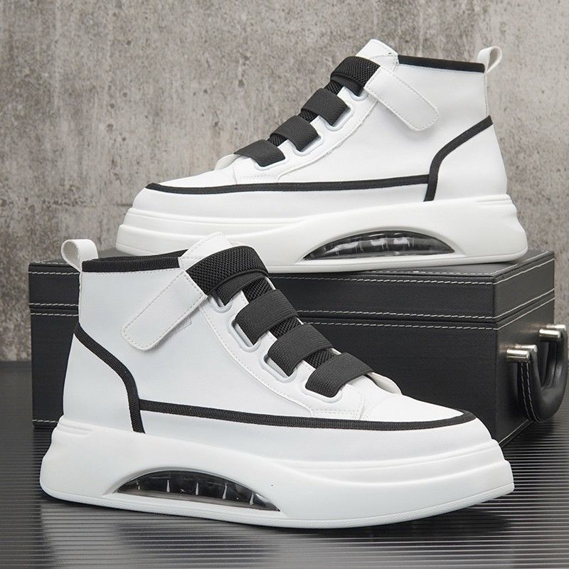 Thick Soled Men's Shoes 2024 Autumn New Designer Shoe Board With Increased Air Cushion Inside Youthful And Breathable Casual High Top Shoes For M