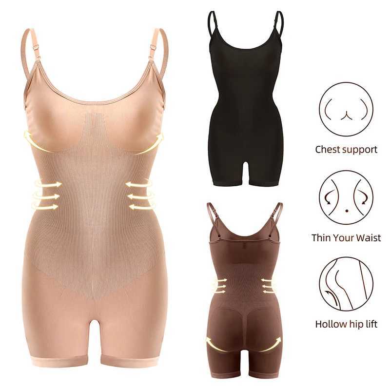 Seamless Bodysuit Compression Open Crotch Shapewear Women Push Up Colombian Fashion Corset Slimming Butt Lifter Full Body ShaperXJ250304