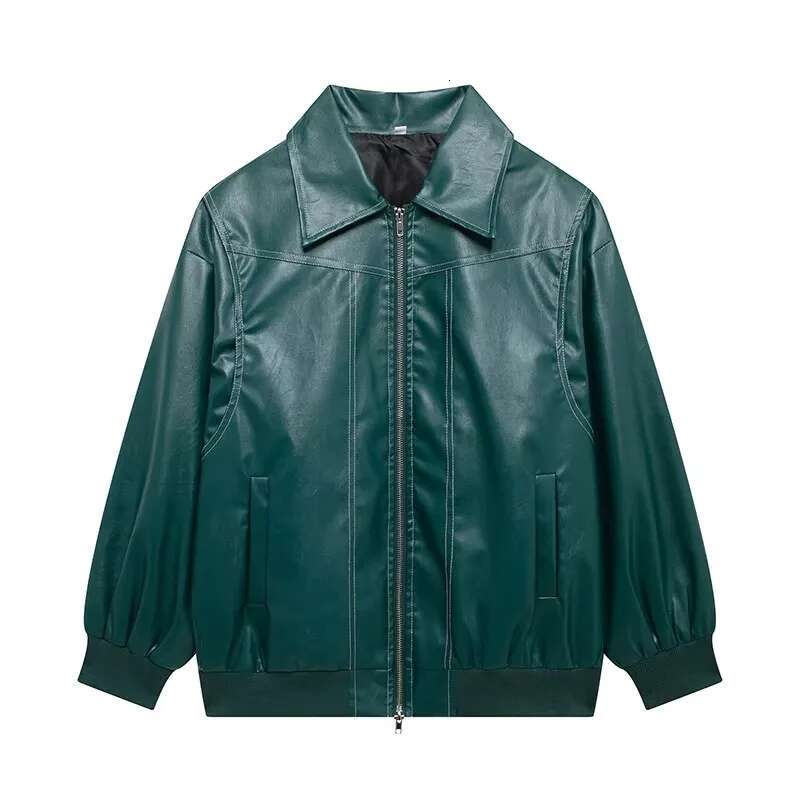 Willshela Women Fashion PU Solid Front Zipper Bomber Jackets Vintage Lapel Neck Long Sleeves Female Chic Lady Outfits
