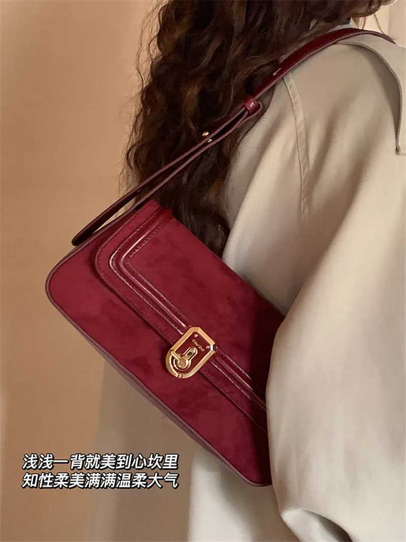 JIAERDI elegant red shoulder bag suitable for women high-end luxury designers handbags wallets lingerie bags Y2K Z250303
