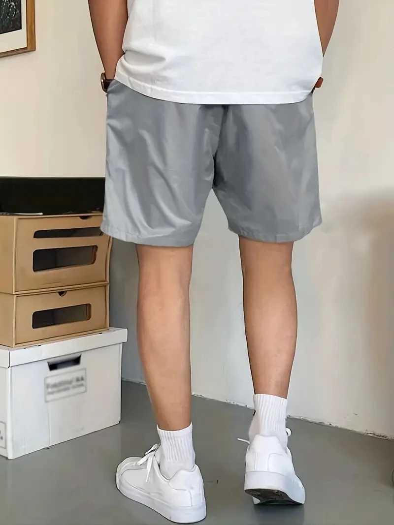 US Oversized 5XL Summer Solid Shorts Men Big Size Elastic Waist Men Shorts Outwear Black Casual Beach Chubby Shorts Men 50 52T250304