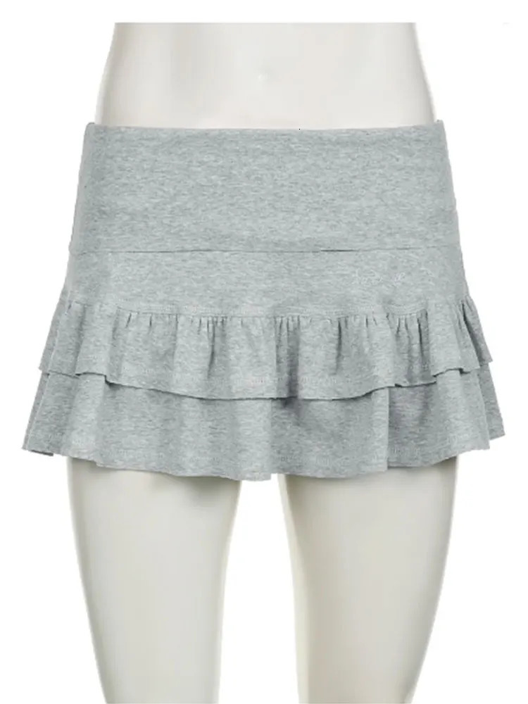 Mooyufo Sweet Solid Pleated Super Mini Skirt Preppy Atyle Sexy Slim Low-Waisted Skirts Women Summer Fashion Streetwear Lady 250304
