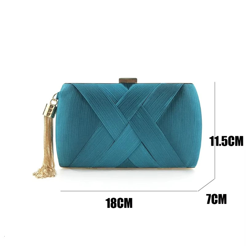 Fashion Women Evening Bags Tassel Ladies Clutch Purse Shoulder Chain Wedding Party Handbags 250303