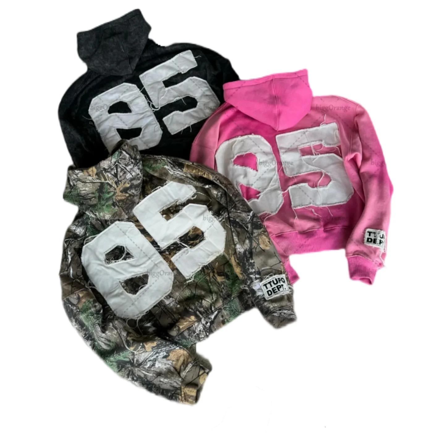 Y2k Digital Splicing Harajuku Sweatshirt American Street Mens and Womens Retro Clothing High Street Fashion Zipper Sweatshirt 250303