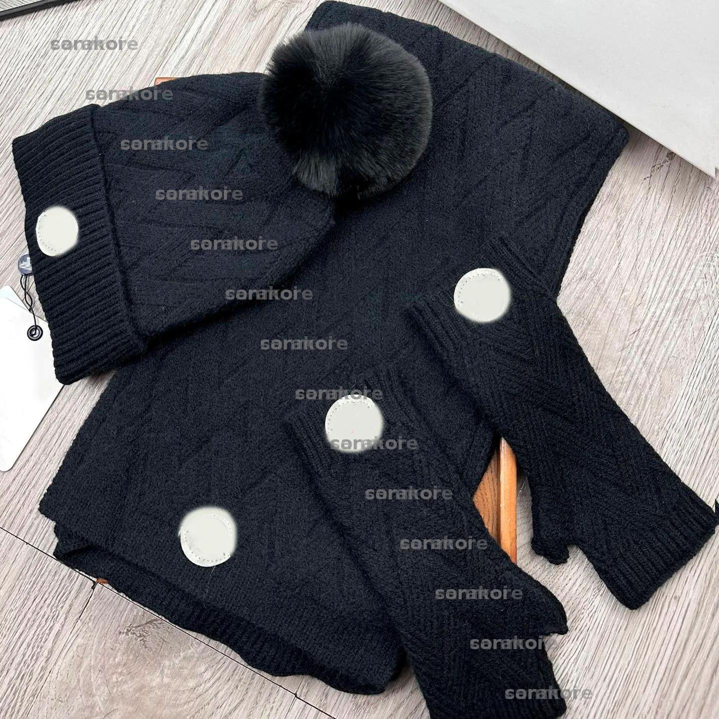 hat and scarf set french luxury designer knitted scarf/gloves/knitted wool men women monclerlies bfg2501105