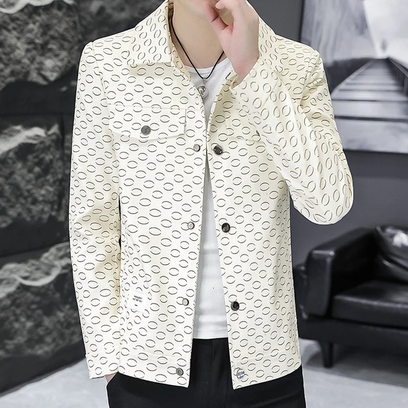 2024 High Quality Fashion Handsome Trend Business Men Korean Casual Jacket Short Homme And West 250304