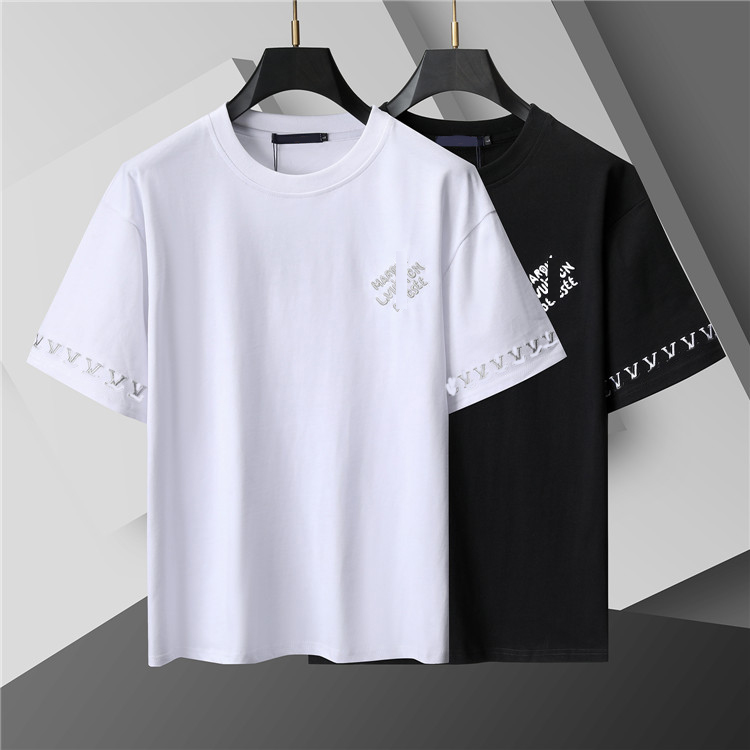 Designer T-shirt pattern T-shirt new summer casual loose top men's and women's oversized T-shirt black, white, green short sleeved T-shirt shirt size M-3XL