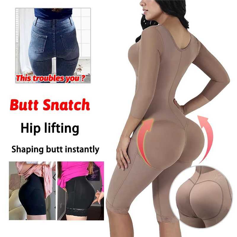 Full Body Colombian Girdles Shaper High Compression Bodysuits Postoperative Postpartum Lipo Arm Slimmer Waist Reducing ShapewearXJ250304