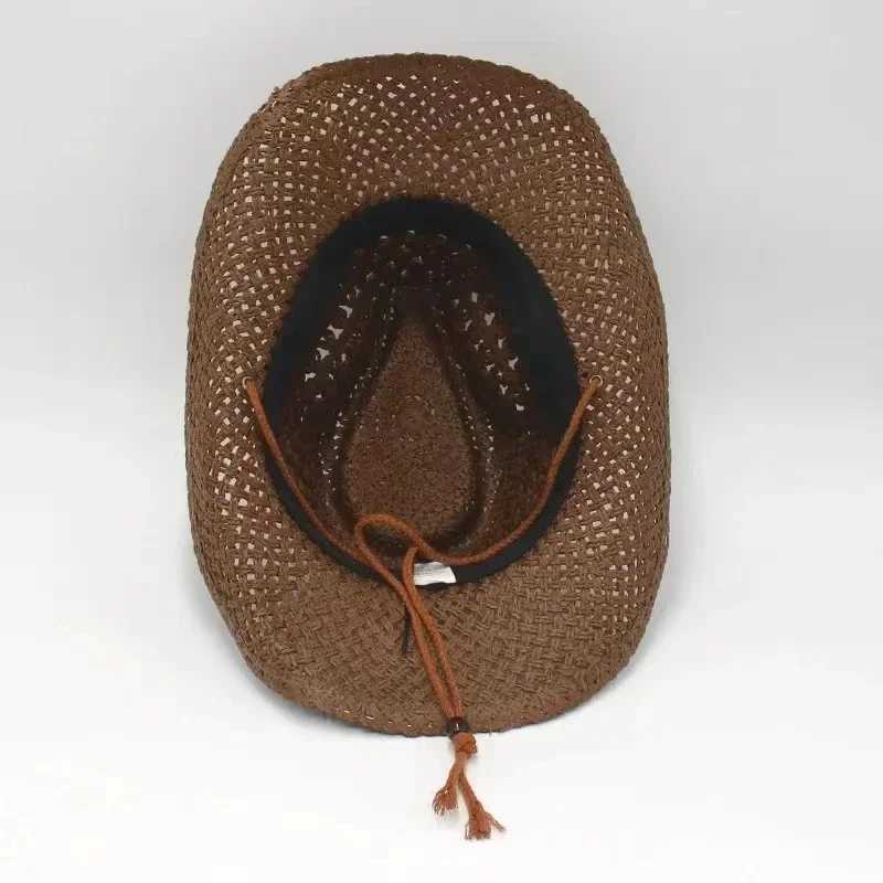 Vintage Western Cowboy Sun Hats Men Women Str-Hat Outdoor Travel Ethnic Style Gift UV Protection C Cheau Beach CsXJ250304