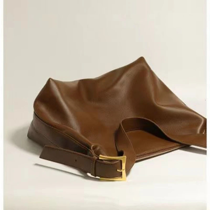 Vintage Pillow n PU Leather Boston Handbag For Women Casual Large Capacity Shoulder Crossbody Bags Fashion Shopper w250303