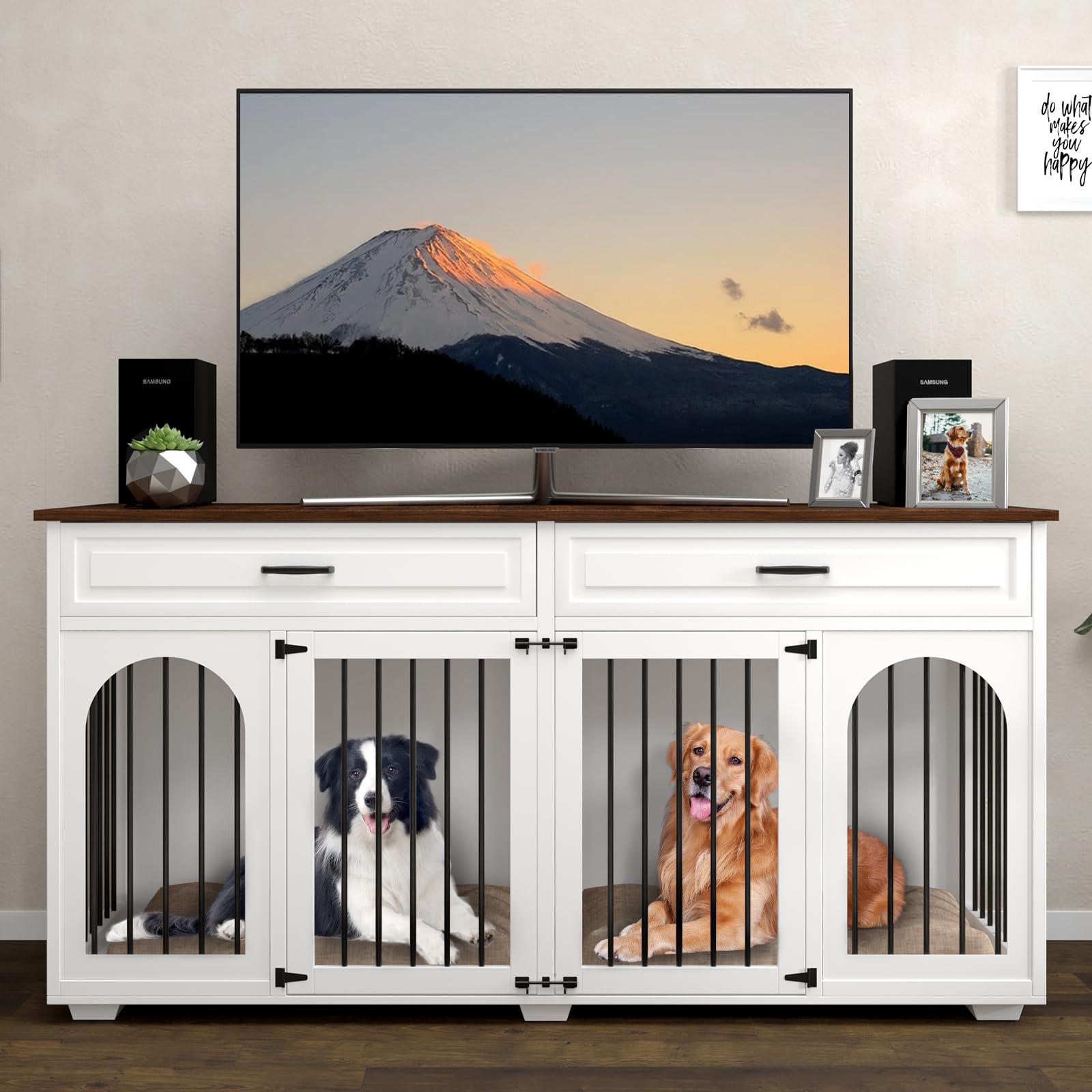 Stylish Big Dog Household Crate - Secure Housing Solution for Larger Breeds