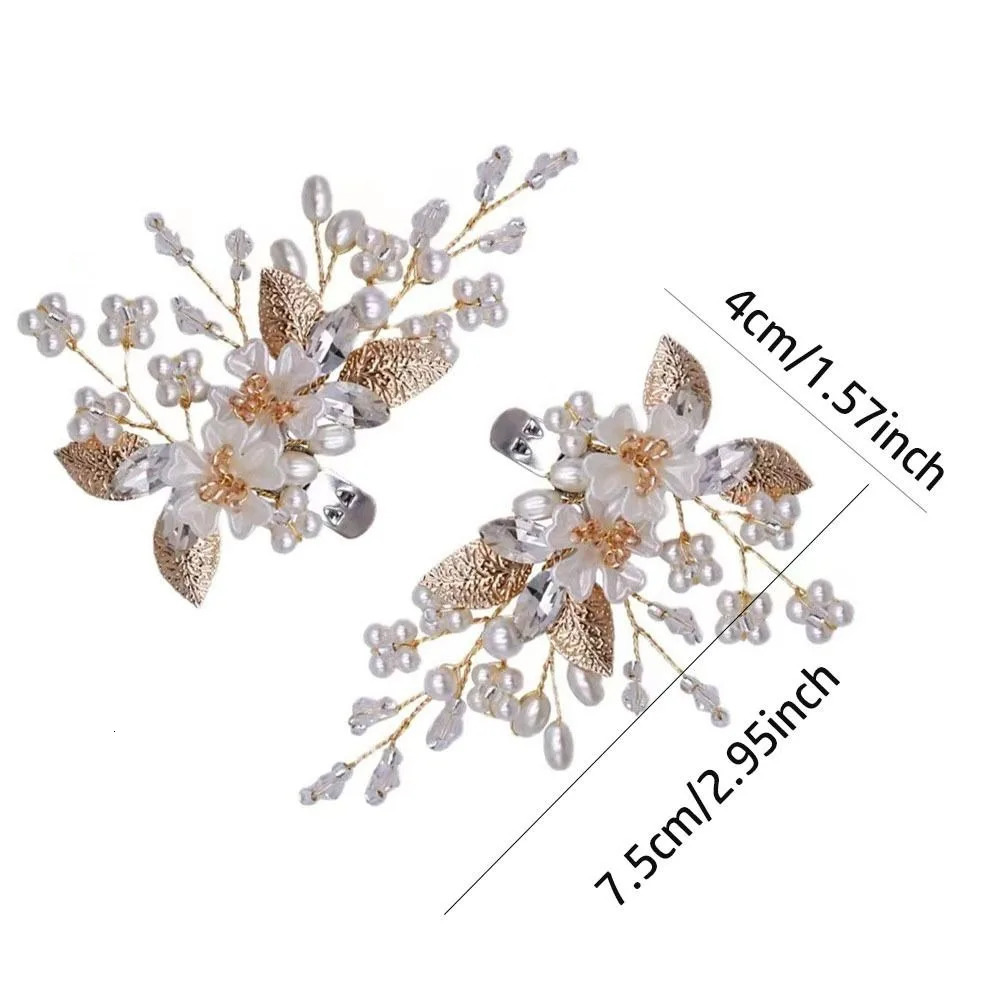 Rhinestone Shoe Clips Buckles Crystal Flower Shoe Charms Ornaments Corsage Wedding Party Boots Dress Bag Decoration for Women 250218