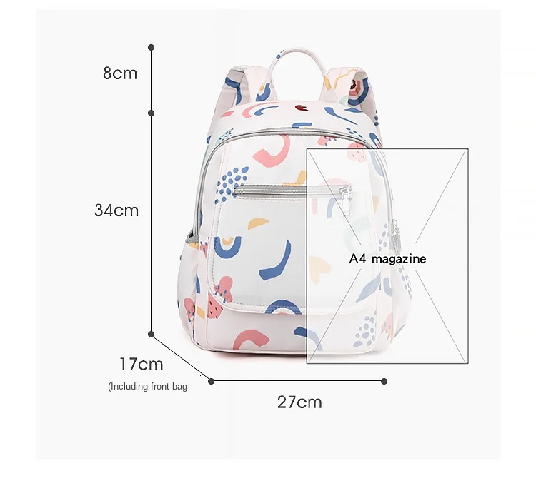 Baby Diaper Bag Mommy Bag Mother and Baby Out Fashion Mom Multi-functional Backpack Convenient and Large Capacity 250304