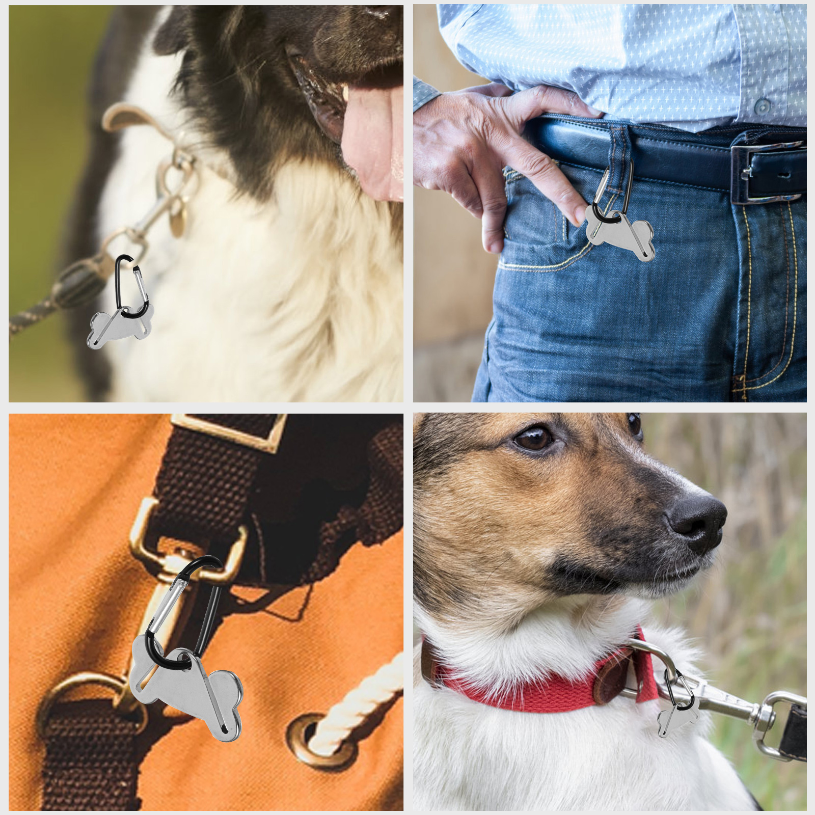 Garbage Clip Poo Bags Holder Dog Waste Clips Poop Metal Belt Alloy Fastener Leash Holders Pet