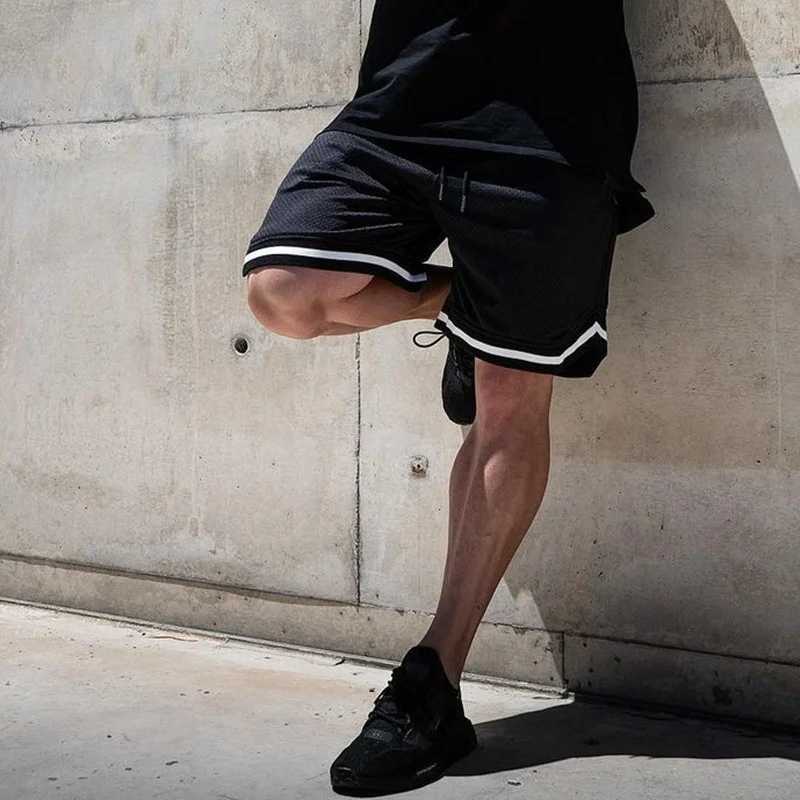 Summer Training Gym shorts Men Fitness Mesh Breathable Fitness Sports short pants leisure loose Running Sweatpants men shortsT250304