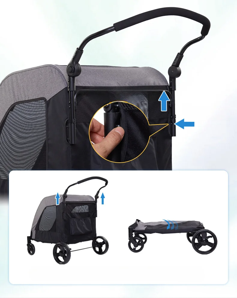 Premium Dog Stroller for large dogs, Extra Large Pet Stroller for Medium Dogs Foldable, Easy assemble Dog Wagon