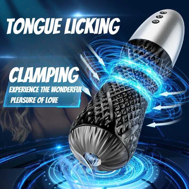 Masturbator Cup Sex Toys for Men Sexmachining Pocket Masturbator Vacuum Sucking Masturbator Tongue Oral Pussy Masturbator M250304