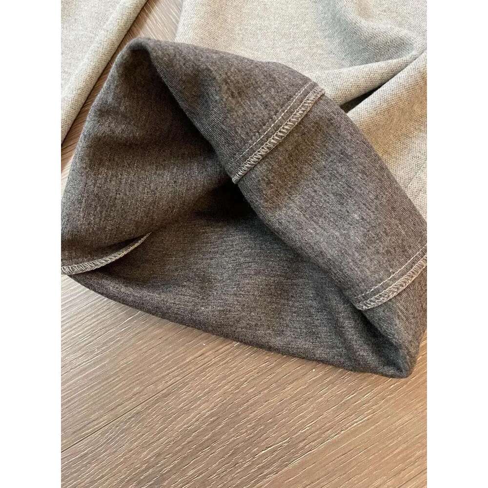 Women Beading Chain Pants Gray Or Black Elastic Waist Casual 2025 Autumn Female Trousers