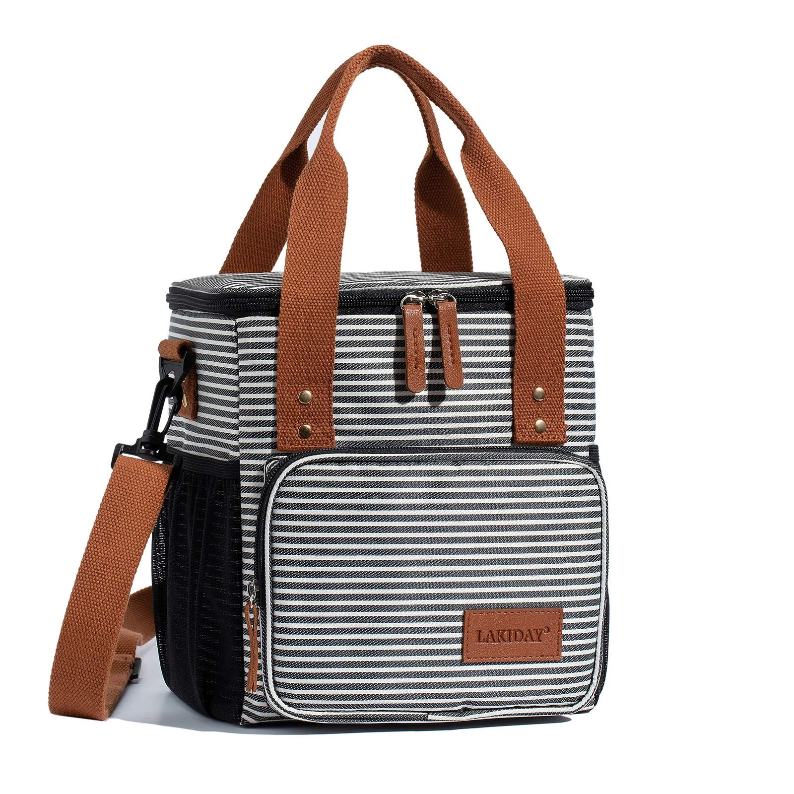 Fashion Large Tote Insulated Lunch Bag for Women Men Reusable Picnic Cooler Bags with Adjustable Shoulder Strap 250228