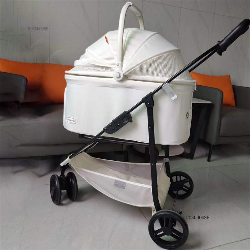 2 in 1 Pet Stroller Dog Multi-function Detachable Bag Cats Dogs Going Out Portable Foldable Strollers Car Basket Pet Products