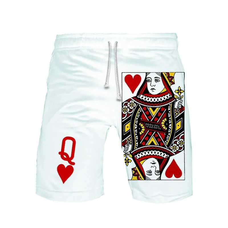 Playing Cards Poker K A Sport Running Short Pants KING QUEEN Swimming Trunk Pants Quick-drying Movement Surfing Shorts SwimwearT250304