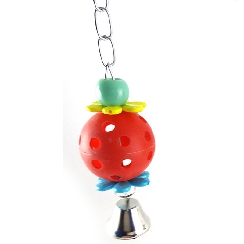 Bird Parrot Toy Colorful Bird Swing Toys With Bell Hanging Toy For Budgie Lovebirds Conures Small Parakeet Agapornis Cages Decor