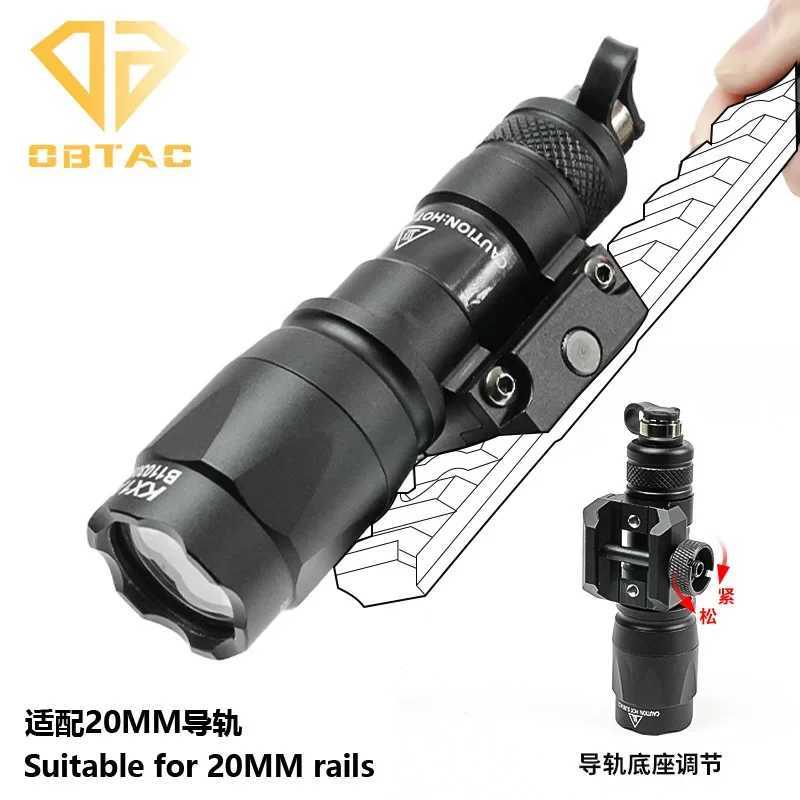 Airsoft SF M300C M600C Tactical Flashlight White D Light Hunting Weapon Gun Light with Momentary Prure Switch Fit 20mm RailXJ250303