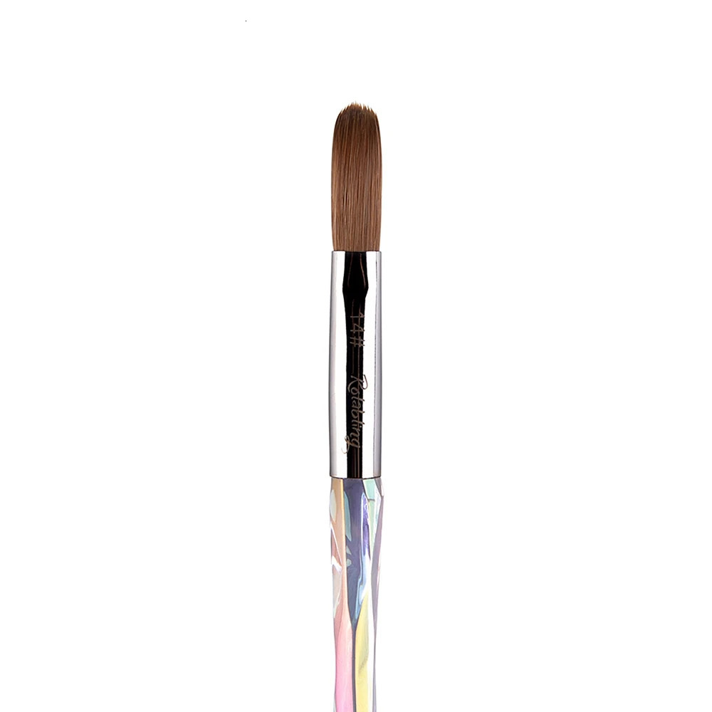 1pcs Kolinsky Acrylic Nail Brush 6/8/10/12/14/16/18 Liquid Powder Nail Buider Painting Drawing Carving Pen UV Gel Manicure Tool 250304