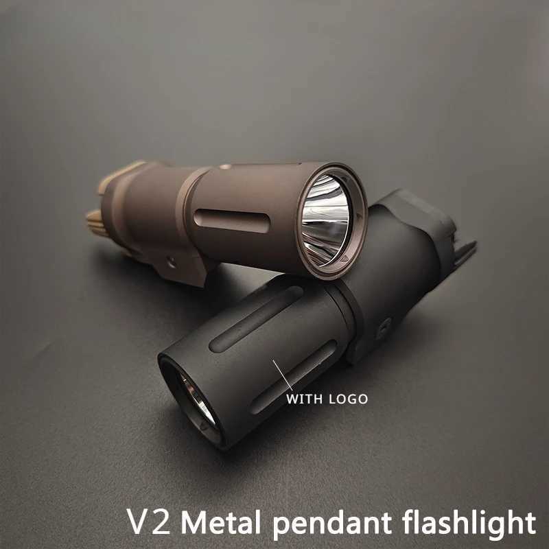 PL350 V2 Flashlight 16340 18350 Tactical Pistol Gun Light High Power Metal Lamp Fit 20mm Picatinny Rail Airsoft HuntingXJ250303