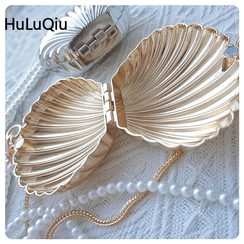 Summer Lipstick Bags For Women Fashion Pearl Mini Purse Crossbody Bag High Quality Gold Shell ner Shoulder 250303