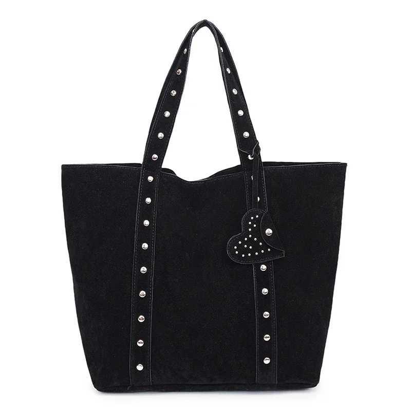 Fashion Suede Sewing Thread Solid Color Shoulder Bags 2025 Hot Sale Versatile Commute Simplicity Single Womens Handbag Z250303