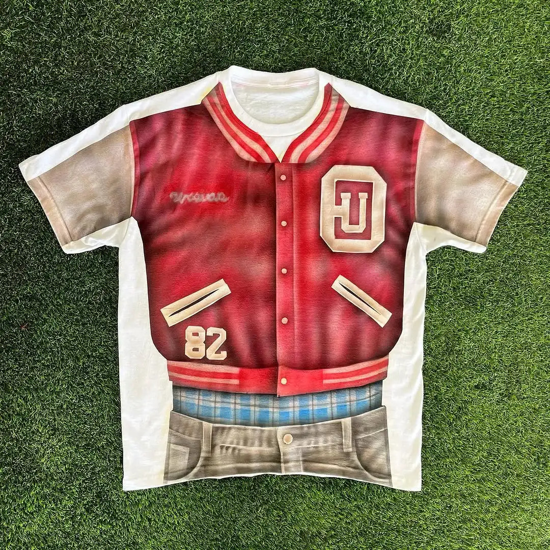 Summer Casual Retro Oversized 3D Print Y2k Graphic T Shirts Hip Hop Goth Loose Short Sleeve Harajuku Punk Tops Oversized T Shirt 250303