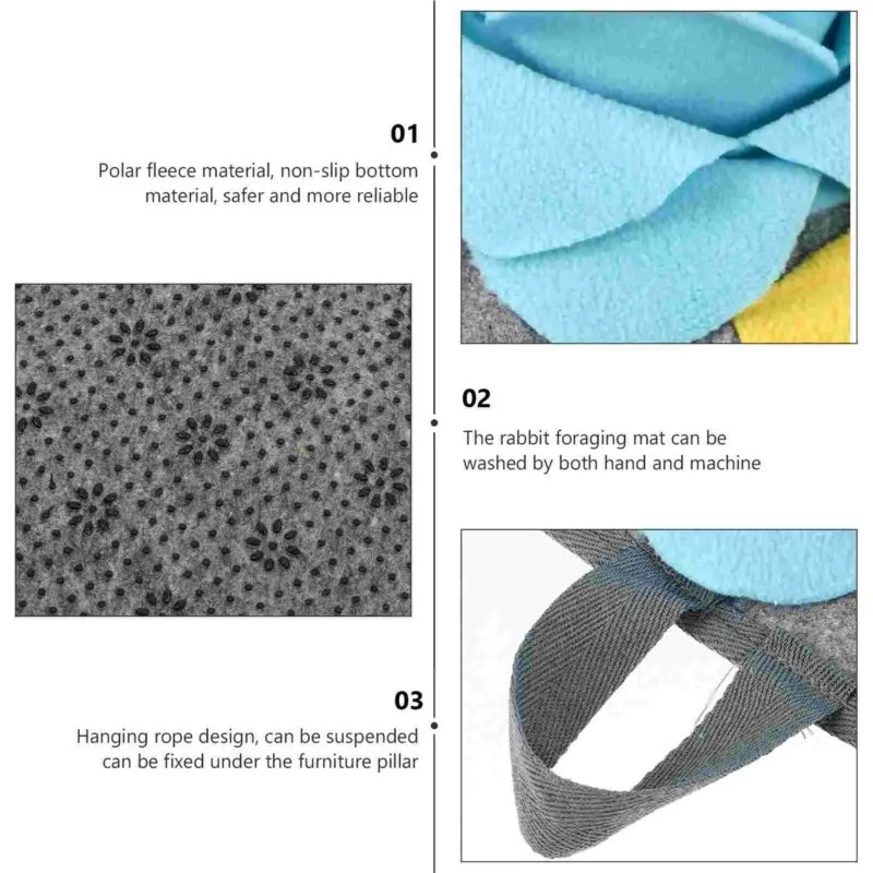 Pet Snuffle Mat For Dogs Rabbit Pet Feeding Foraging Trainingpad Bunny Blanket Toys Puzzle Dogs Toy Dispenser Rabbits