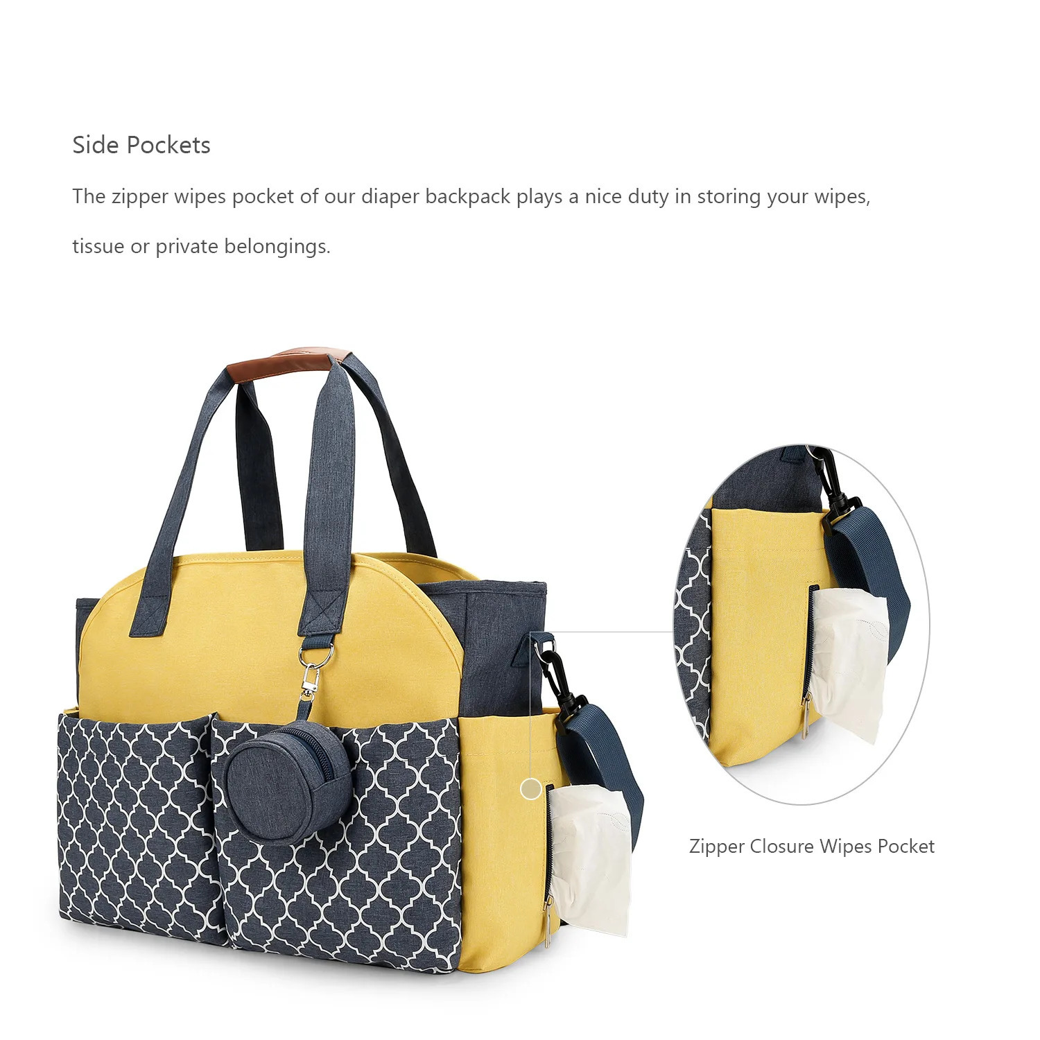 Diaper Bag handbag baby changing bag with shoulder strap portable waterproof large capacity suitable for mothers 250304