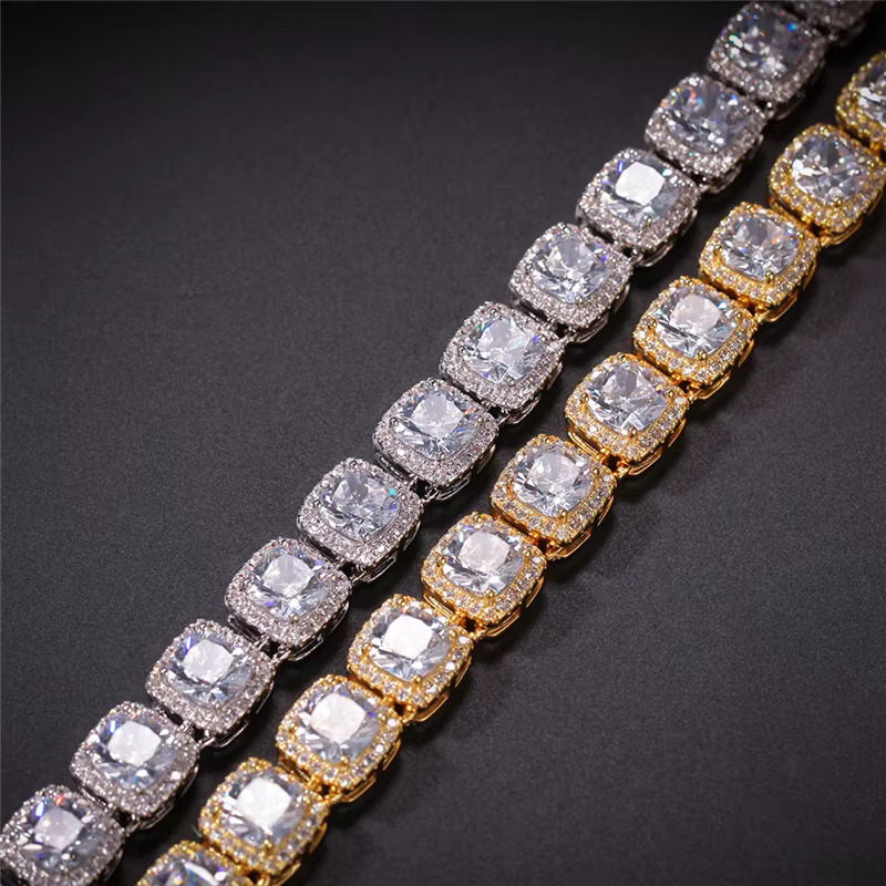 Dia Tennis Chain Classic Design GRA VVS Sier 5mm High Quality Moissanite Necklace