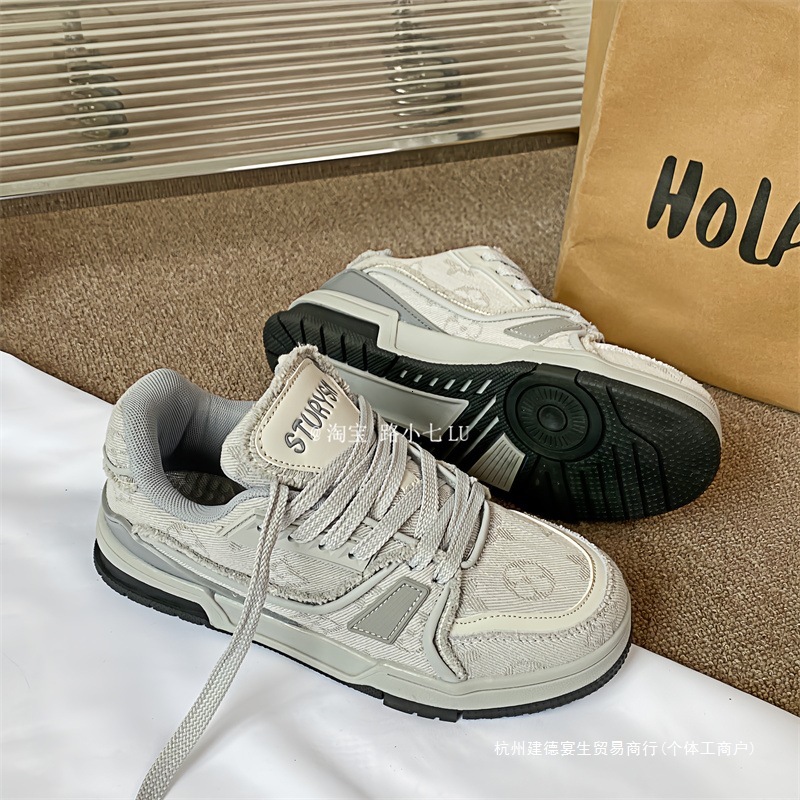 Korean Version Niche Design Board Men's Board Shoes Trend 2025 Spring New Couple Multifunctional Sports Shoes Breathable Casual Training Shoes