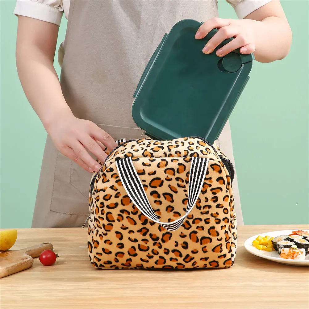 Insulated Lunch Bag Leak-Proof Thermal Lunch Box Bag Office Student Bento Storage Insulation Bags Cooler Lunch Bag 250228
