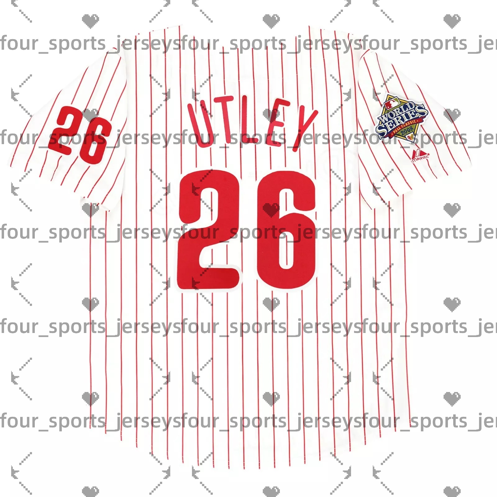 Retro Baseball Jersey Pat Burrell Ryan Howard Shane Victorino Jimmy Rollins Chase Utley Cole Hamels Carlos Ruiz Brad Lidge Chan Ho Park