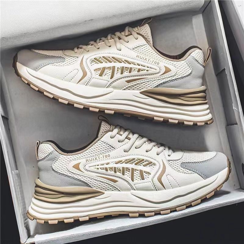 2025 Four Seasons New Designer Free Delivery Breathable Mesh Sports Men s Lace Up Shoes Korean Edition Fashion Multi Functional Thick Bottom Casual Sh