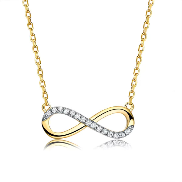 Andrew Advanced Custom Women Heart Infinity Pendant Gold Dia Jewelry Necklace
