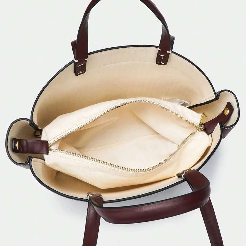 Fashion Large Capacity Women Shoulder Designer Lady Handbags Pu Leather Tote Commuter Bag Trend Two Bags Set 2024