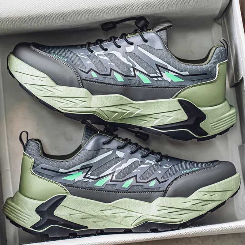 Mens Sports Shoes Cushioned Breathable Outdoor Lace Up Running Shoes Comfortable New Lightweight Casual Shoes for MenC250304