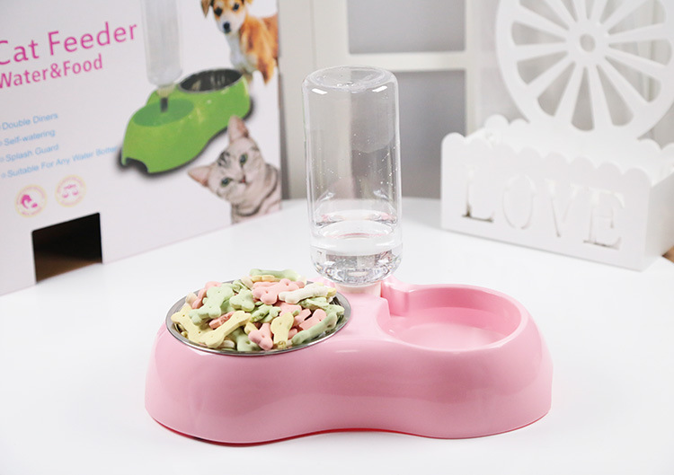 Ceramic Dual - Compartment Feeder for Dogs and Cats: One Dish, Two - in - One! Food Bowl and Slow - Feeding Design, Perfect Pet Essentials