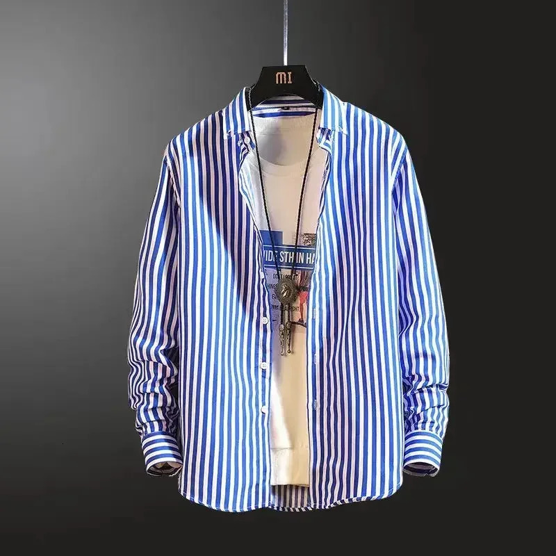 Long Sleeves Shirts Man High Quality Check Shirt a Fashion Mens Clothing Korean Reviews Clothes Elegant Mens Shirts 250227