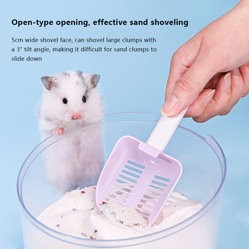Hamster Bathtub Shovel Bathing Sand Shovel Small Pet Animals Cleaning Tool Excrement Small Scoop Cage Cleaning Accessories
