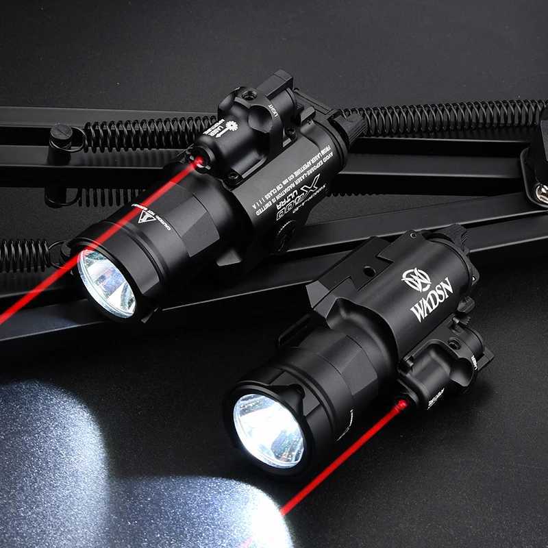 WADSN X400 X400UH-A Flashlight Red Dot Laser Strobe White D Light Metal Hanging Pistol Light Green Lasers Scout IndicatorXJ250303