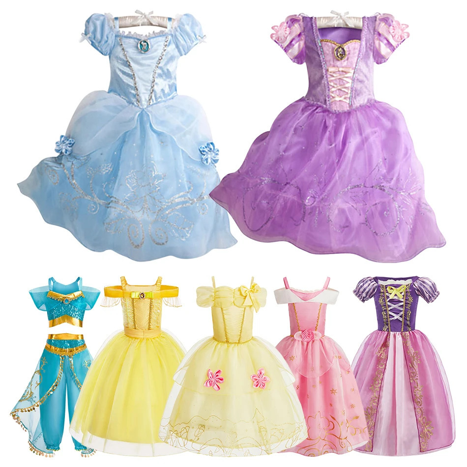 Little Girls Rapunzel Bell Dress Up Kids Princess Pageant Dresses Christmas Cosplay Birthday 250303