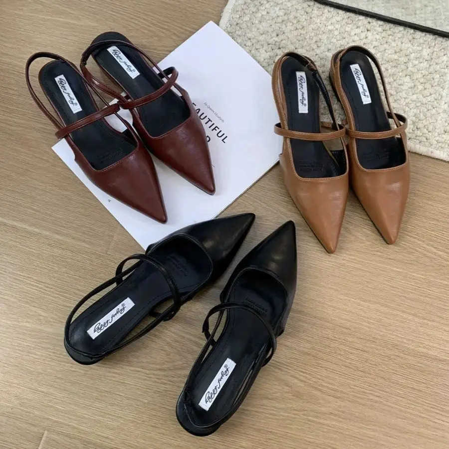 Bailamos 2024 Brand Pointed Toe Wen Sandals Fi Shallow Slip Ladies Mary Jane Shoes Flats Heel Elegant Dress Slingback Z250304
